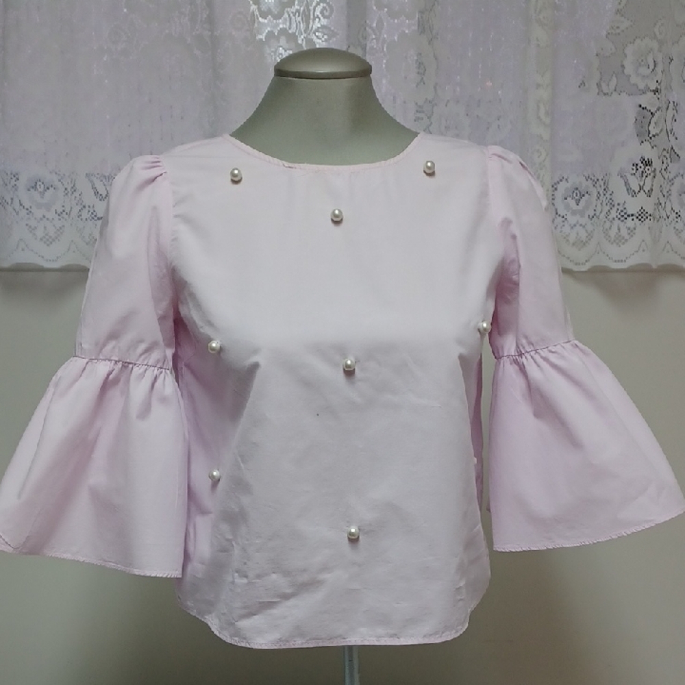 Zara Perl Light Pink Top Size S